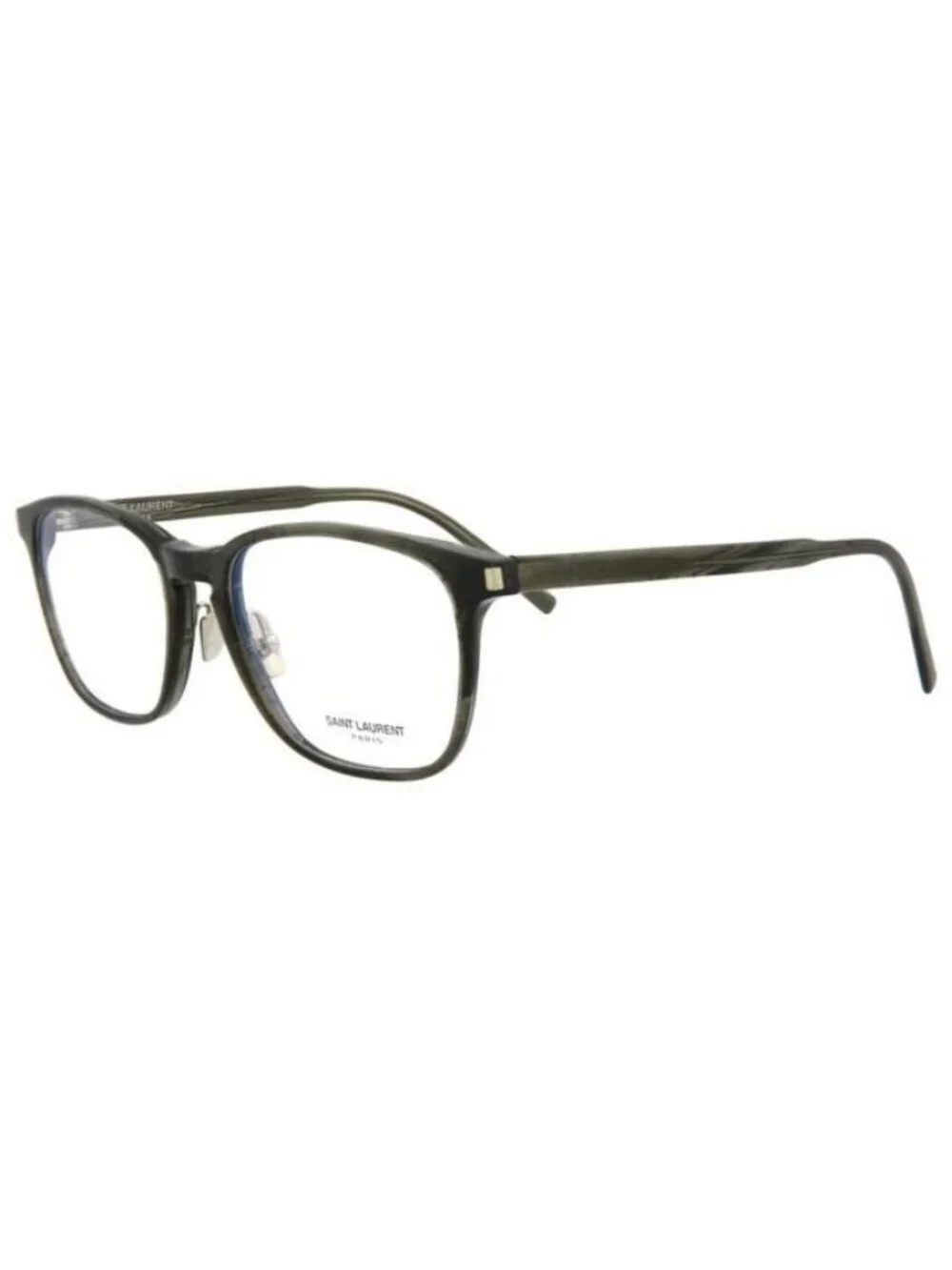 New Saint Laurent Mens Square/Rectangle Grey Grey Transparent Fashion Designer E